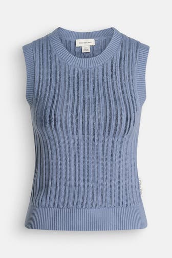CALVIN KLEIN Stricktop graublau