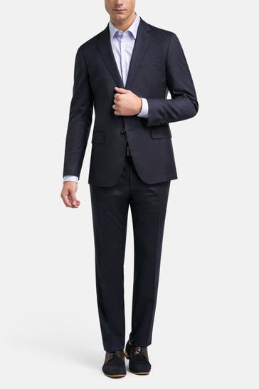 BOSS Wollmix-Anzug 'Huge' navy