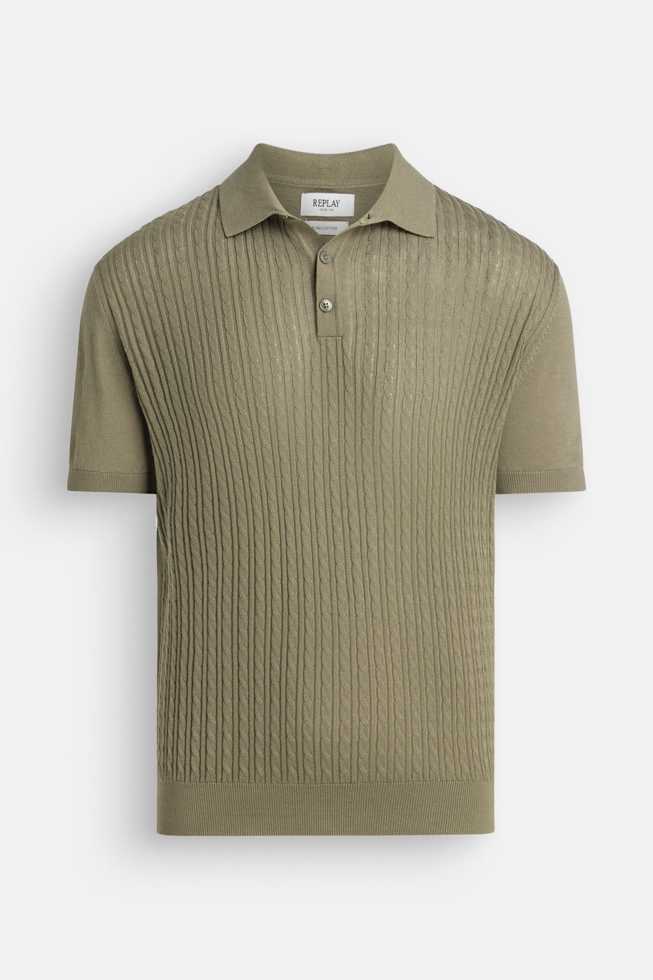 REPLAY Strick-Polo oliv, Bild 1