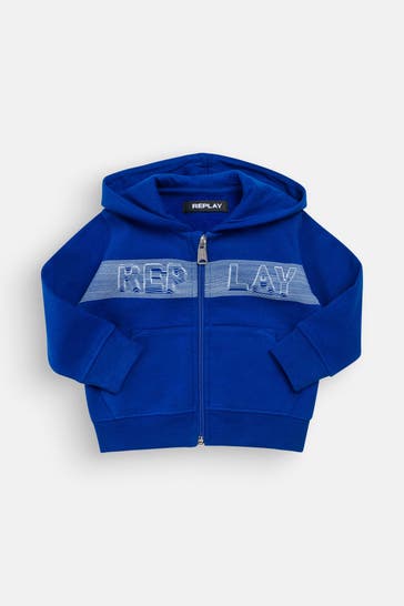 REPLAY Sweatjacke azurblau