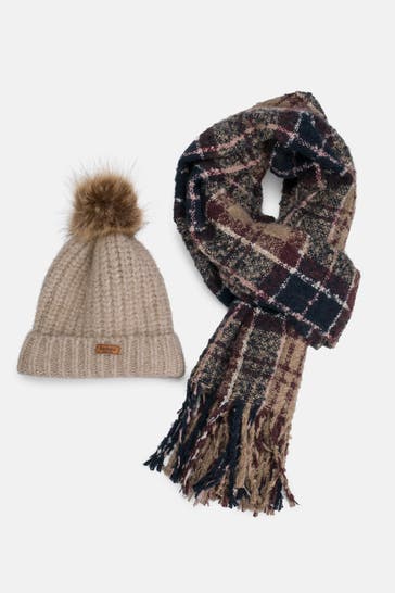 BARBOUR Set: Schal und Mütze