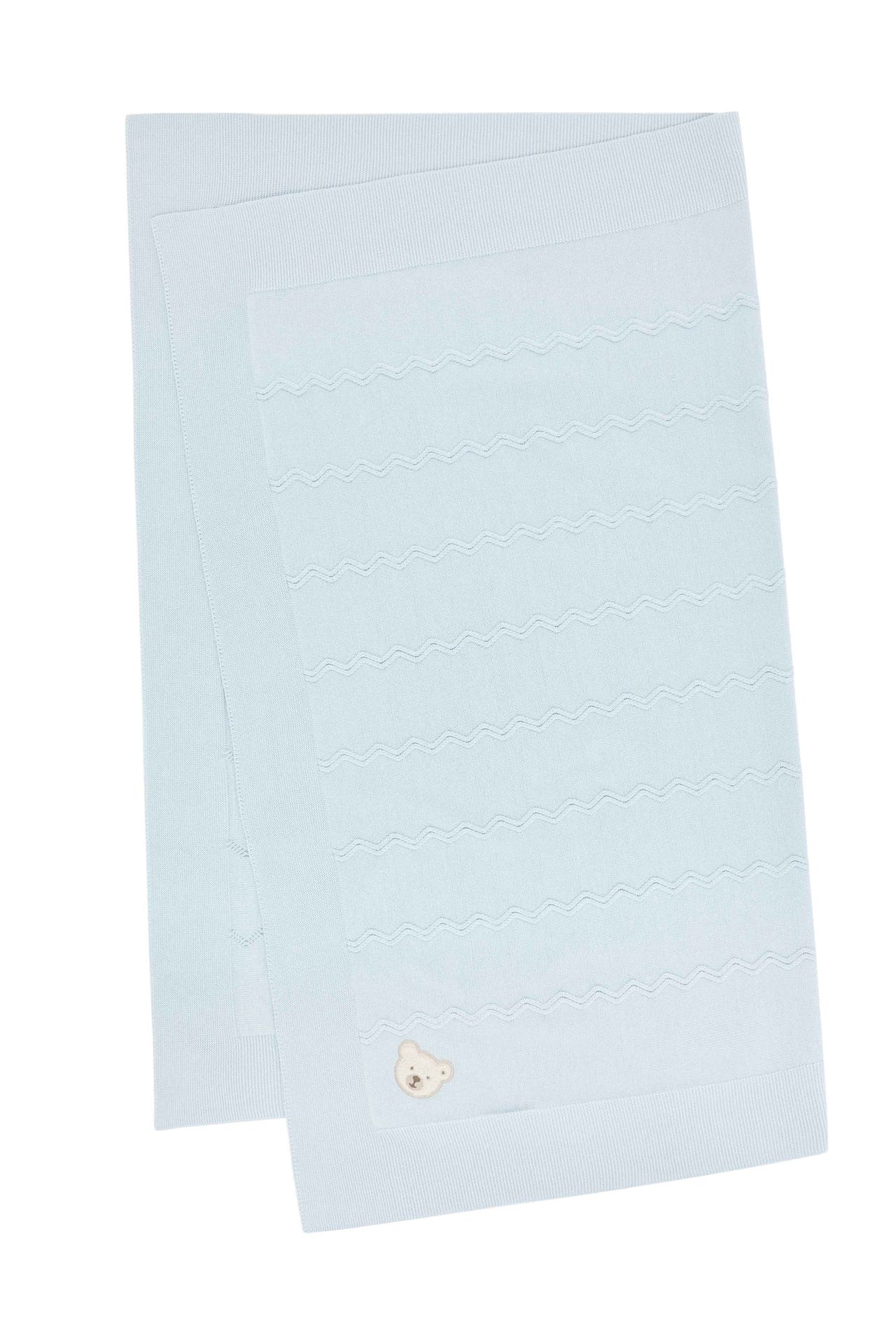 STEIFF Strickdecke hellblau, Bild 1