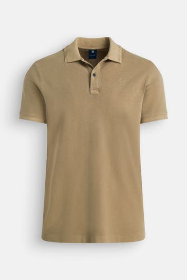 G-STAR Polo-Shirt 'Dunda' hellbraun