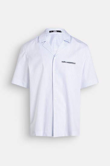 KARL LAGERFELD Kurzarmhemd gestreift