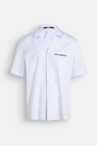 KARL LAGERFELD Kurzarmhemd gestreift