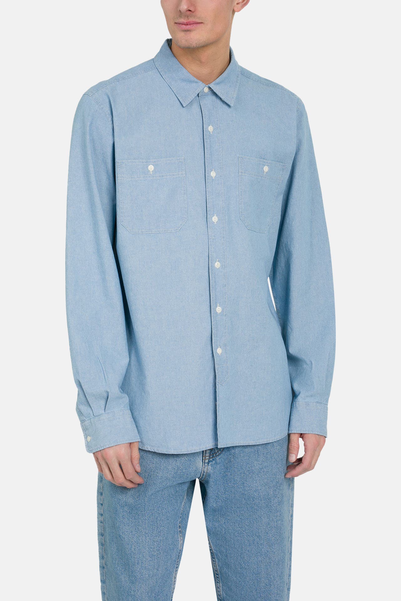 WOOLRICH Casual-Hemd 'Chambray' taubenblau, Bild 1