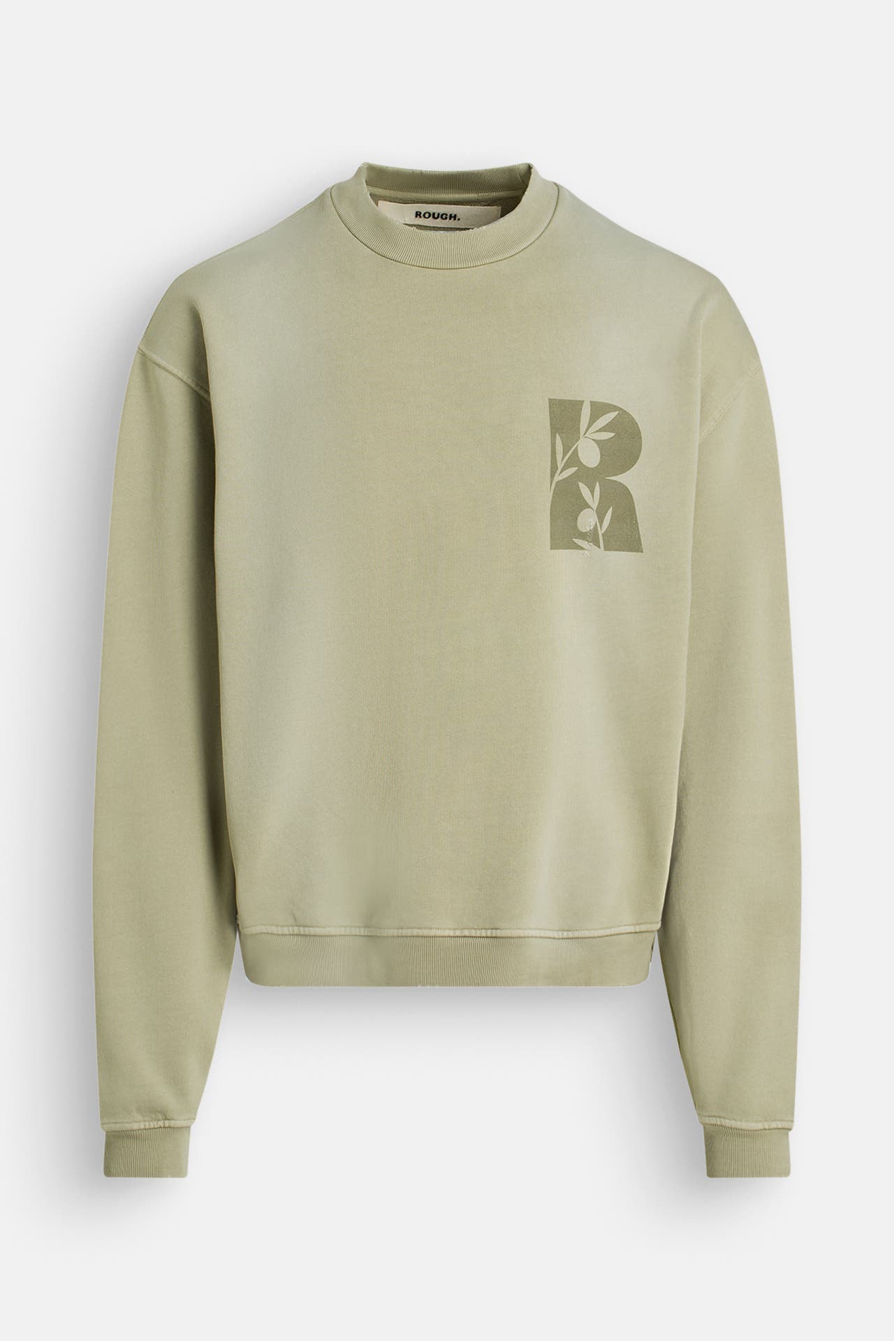 ROUGH. Sweatshirt 'R' salbei, Bild 1