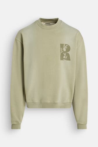 ROUGH. Sweatshirt 'R' salbei