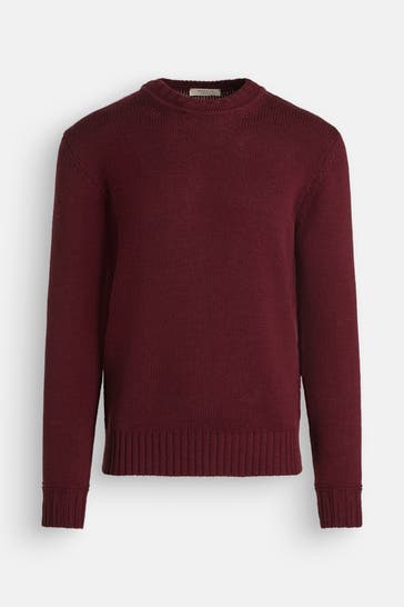 WOOL & CO Wollpullover weinrot
