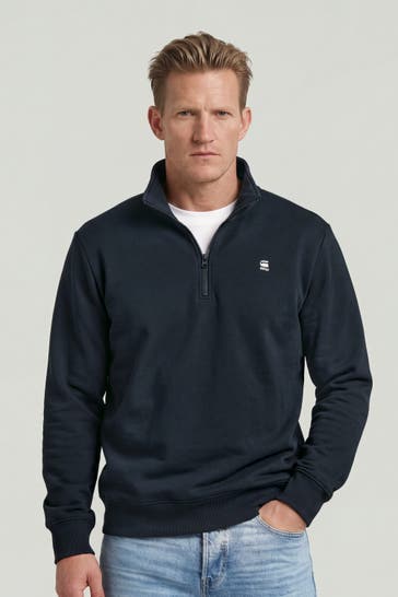 G-STAR Dark blue Half-Zip Sweater