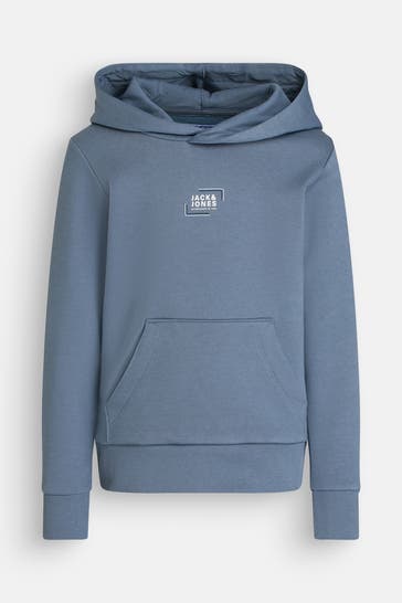 JACK & JONES Hoodie graublau