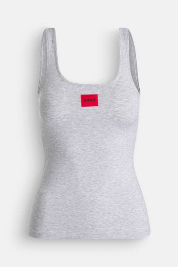 HUGO - Top hellgrau meliert