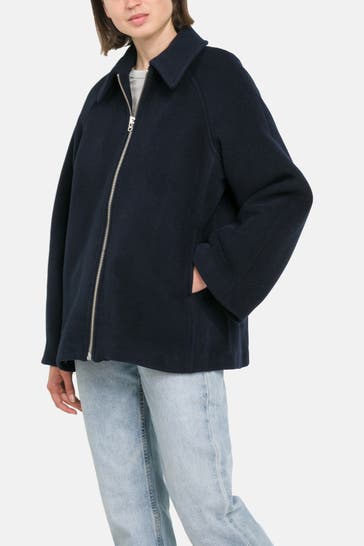 SAMSØE & SAMSØE Wollmix-Jacke 'Alma' dunkelblau