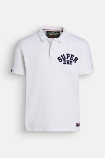 SUPERDRY Polo-Shirt 'Vintage Athletic' weiß