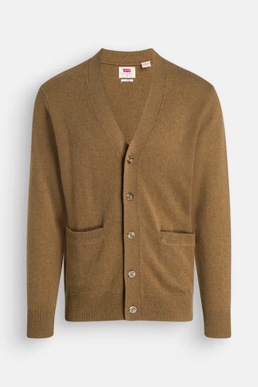 LEVI'S® Wollmix-Strickjacke 'Richmond' cognac