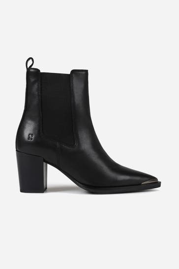 BRONX Lederstiefeletten 'Americana' schwarz