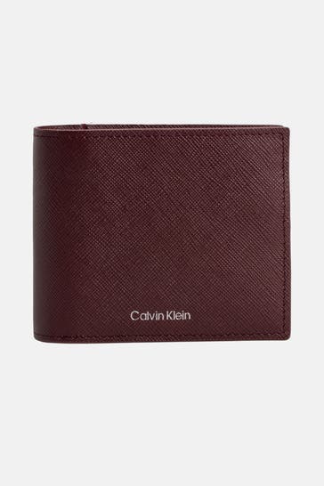 CALVIN KLEIN Ledergeldbörse weinrot