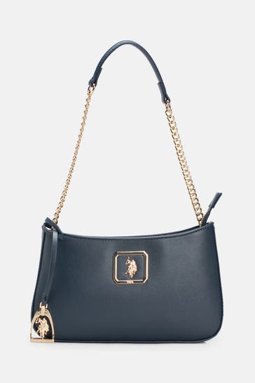 U.S. POLO ASSN. Schultertasche 'New Haven' navy