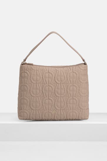 AIGNER Schultertasche beige