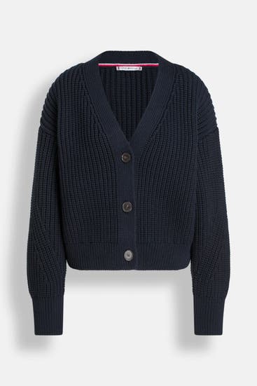 TOMMY HILFIGER - Strickjacke schwarzblau