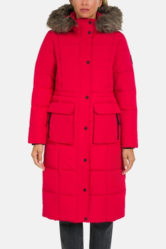 SUPERDRY Steppmantel 'Everest' rot