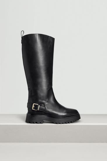 ALLSAINTS - Lederstiefel 'Opal' schwarz