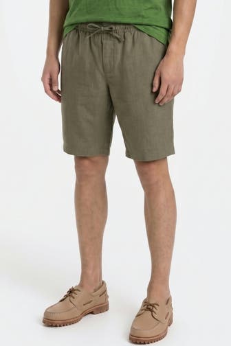 TOMMY HILFIGER Leinenmix-Shorts khaki
