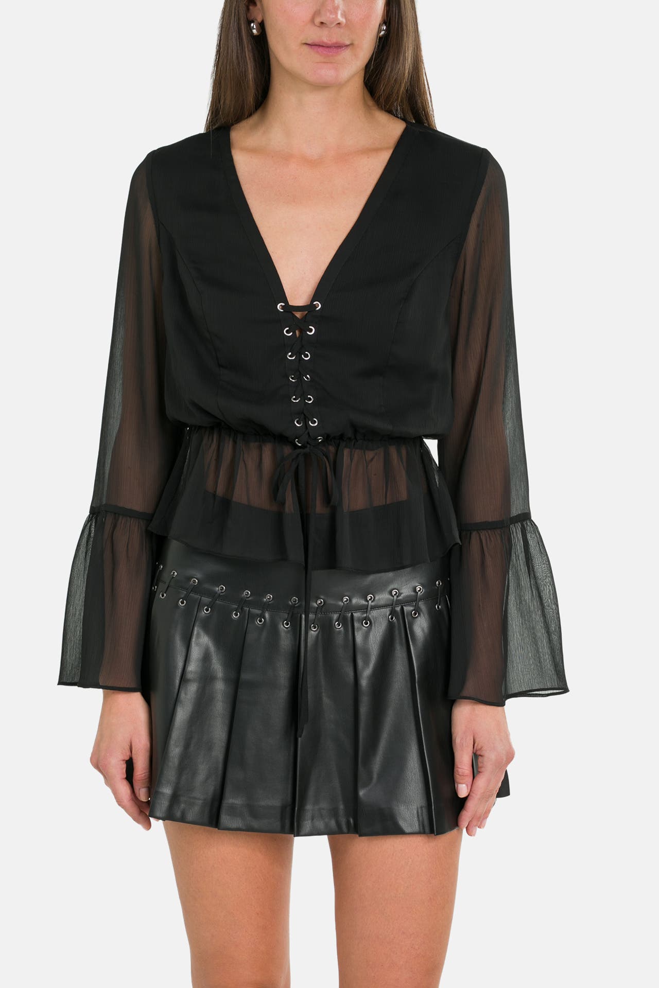 GUESS Blusenshirt 'Demi' schwarz, Bild 1