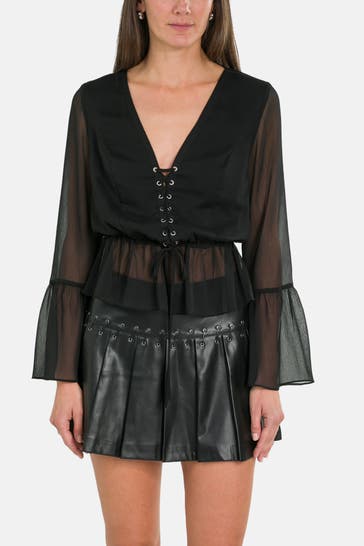 GUESS Blusenshirt 'Demi' schwarz