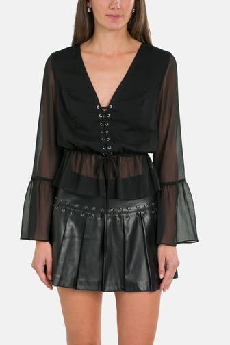 GUESS Blusenshirt 'Demi' schwarz