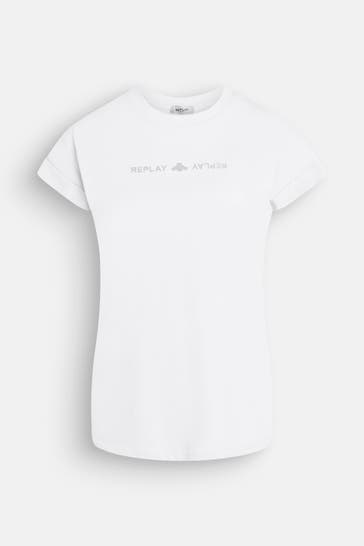 REPLAY T-Shirt weiß