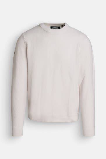 SUPERDRY Strickpullover weiß