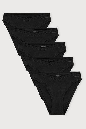 ORGANIC BASICS 5er-Pack Slips schwarz