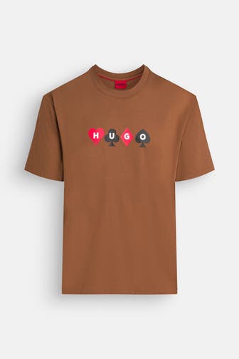 HUGO T-Shirt 'Doober' braun