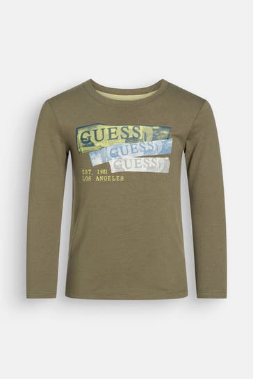 GUESS Langarmshirt oliv