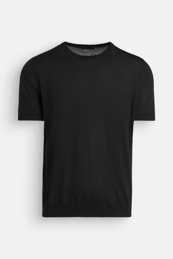 ROBERTO COLLINA Strickshirt schwarz