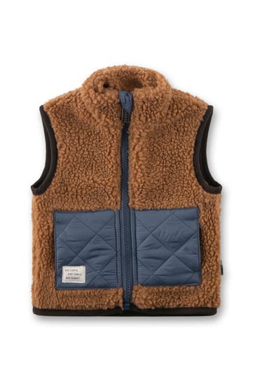 SANETTA Fleece-Weste hellbraun