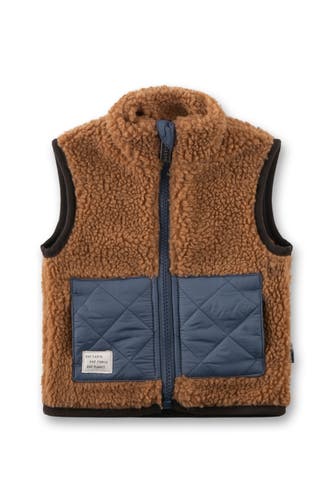 SANETTA Fleece-Weste hellbraun