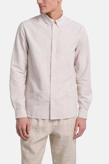 KNOWLEDGE COTTON APPAREL Casual-Hemd creme