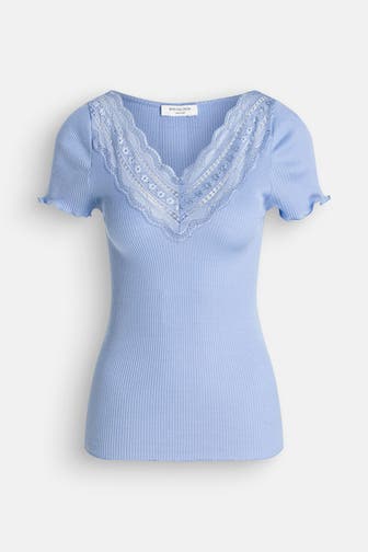 ROSEMUNDE Spitzen-Shirt 'Benita' hellblau
