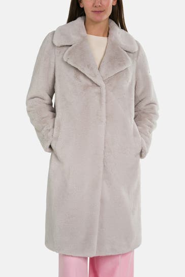 FRIEDA & FREDDIES NY Kunstfellmantel hellgrau