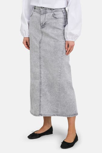 LOLLYS LAUNDRY Jeansrock 'Timery' hellgrau