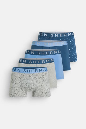 BEN SHERMAN 5er-Pack Boxer Trunks 'Joshua' mehrfarbig