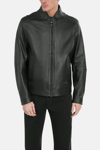BOSS Lederjacke 'Mansell 3' schwarz