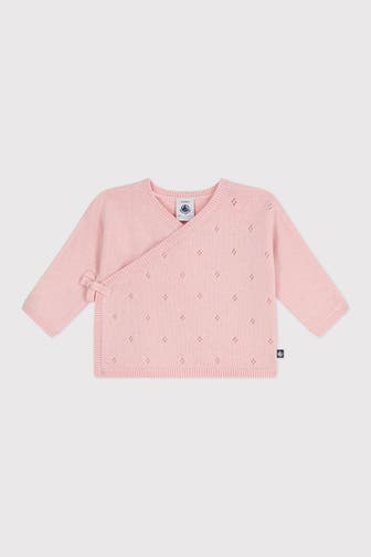 PETIT BATEAU Wollmix-Strickjacke rosa