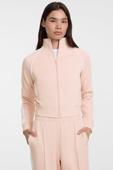 GUESS Tracksuit-Jacke 'Tricot' puderrosa