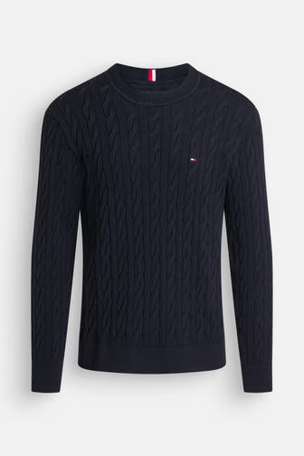 TOMMY HILFIGER Strickpullover dunkelblau