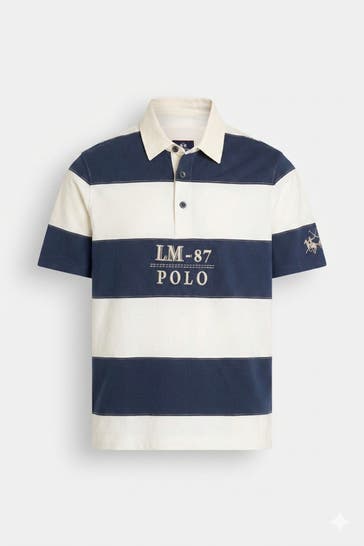LA MARTINA Polo-Shirt gestreift