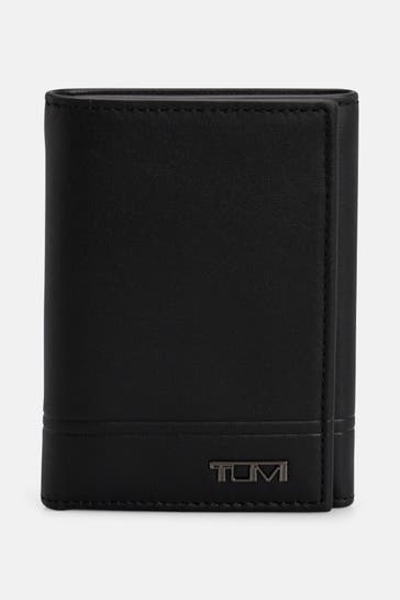 TUMI Ledergeldbörse schwarz