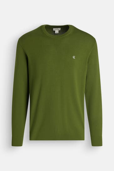 CALVIN KLEIN Strickpullover dunkelgrün